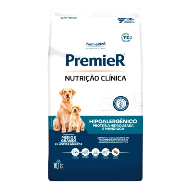 Ração Premier Nutrição Clínica Cães Hipoalergênico Proteína Hidrolisada 10,1kg