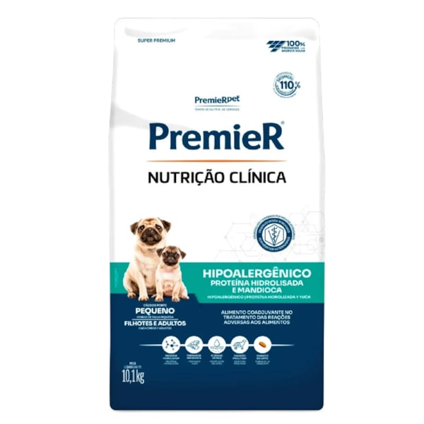 Ração Premier Nutrição Clínica Hipoalergênico Cães Pequeno Porte 10,1kg