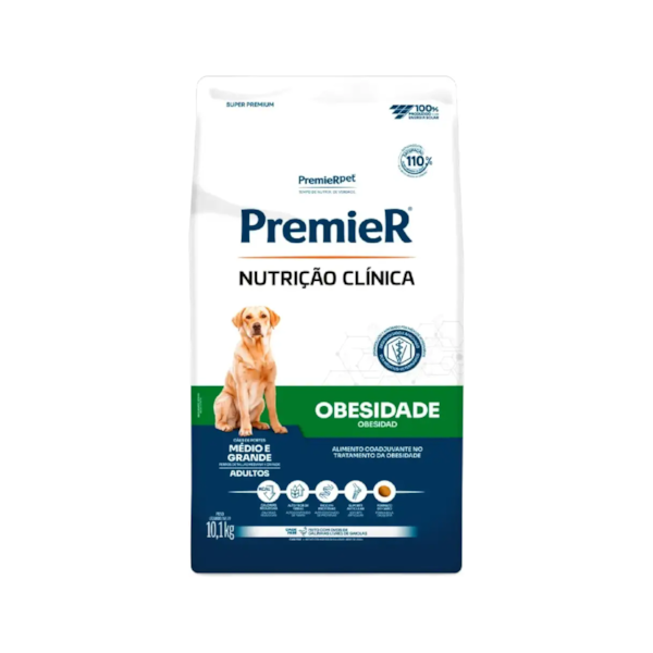 Ração Premier Nutrição Clínica Obesidade Cães Adultos Médio e Grande Porte 10,1kg