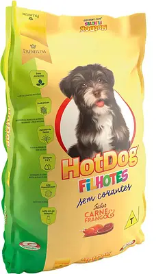 Ração Seca Hot Dog Filhotes Sem Corantes - 20Kg