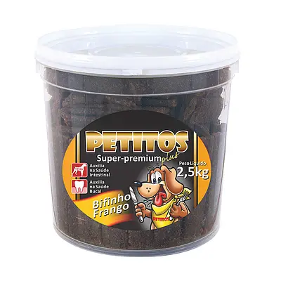 Snack Petitos Bifinho de Frango para Cães 2,5kg