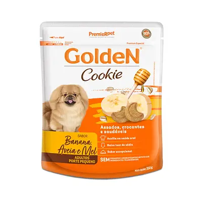 Biscoito Golden para Cães Adultos Sabor Banana Aveia e Mel 350g