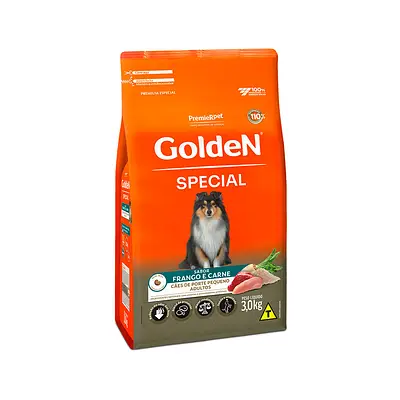 Ração Golden Special para Cães Adultos de Porte Pequeno Sabor Frango e Carne