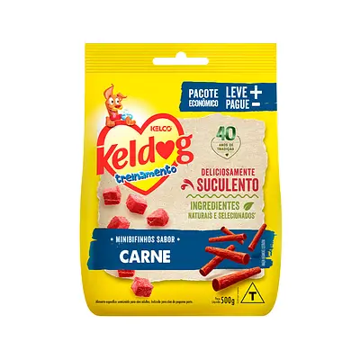 Bifinho Keldog Mini Carne para Cães 500g