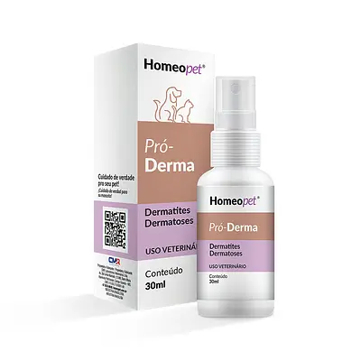 Sistema de Terapia Homeopet para Cães e Gatos Doenças da Pele Pró-Derma