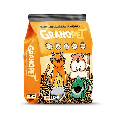 Granulado Higiênico de Madeira Granopet 15kg