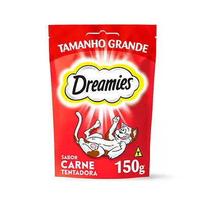 Petisco Dreamies Sabor Carne Tentadora para Gatos Adultos