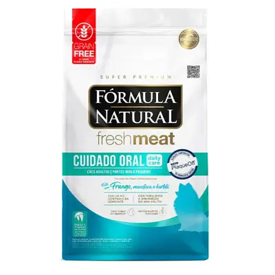 Ração Fórmula Natural Cães Fresh Meat Cuidado Oral Adultos Raças Min/Peq 10,1Kg