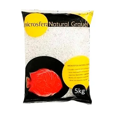 Substrato Soma Microsfera Natural Gravel Pebble White para Aquários 5kg