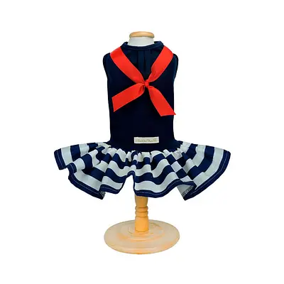 Vestido Bonito pra Cachorro Marinheira para Cães