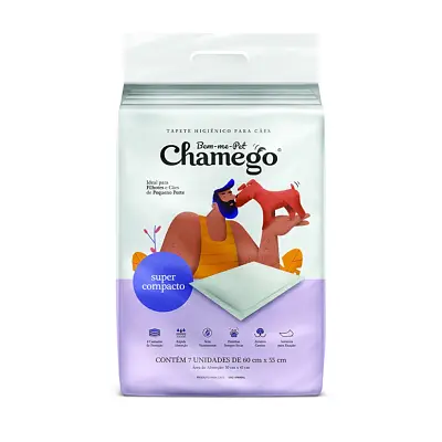 Tapete Higiênico Compacto Chamego 60X55cm 7 Unidades