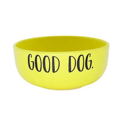 Comedouro Pet Injet Cerâmica Good Dog Amarelo para Cães