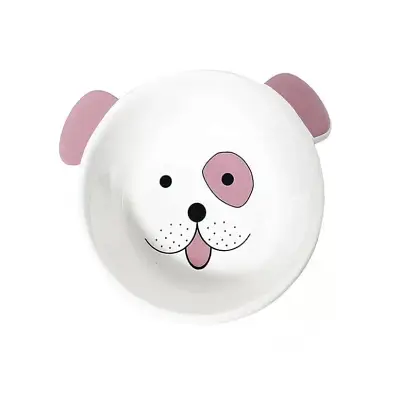Comedouro Cães The Pets Porcelana Face Dog Rosa 350ml