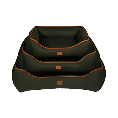 Cama Urban Puppy Retangular Confort Sarja Lisa Musgo para Cães e Gatos