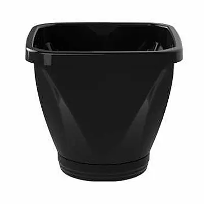 Vaso Uninjet Quadrado com Prato Preto