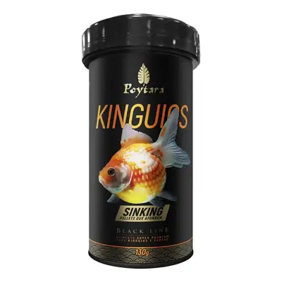 Ração Para Peixes Poytara Kinguio Black Line Sinking 130g