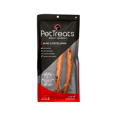 Osso PetTreats Mini Costelinha para Cães 2 Unidades