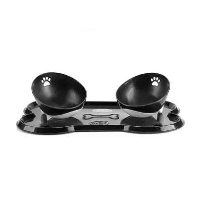 Kit Jogo Americano Osso para Pets Preto Grande Truqys Pets