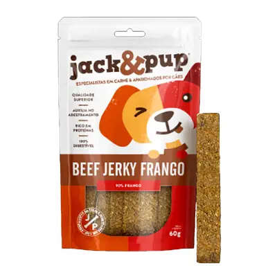 Petisco para Cães Beef Jerk Frango Jack&Pup 450g