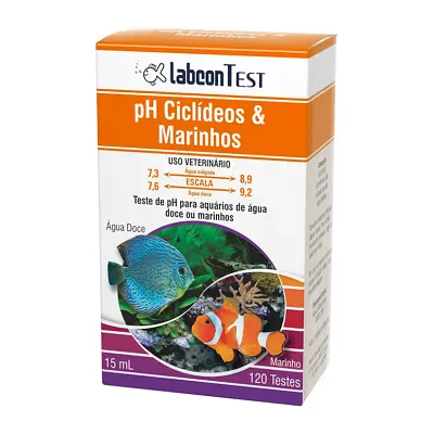 Teste De Ph Ciclideos E Marinhos Para Aquariio Labcon 15ml