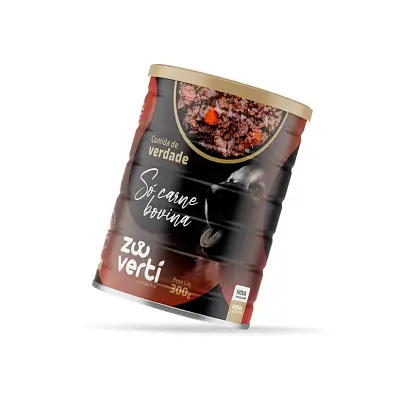 Ração úmida Papapets para Cães Carne Bovina Lata 300g