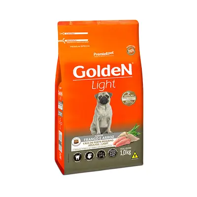 Ração Golden Fórmula Light Mini Bits para Cães Adultos de Porte Pequeno Sabor Frango e Arroz