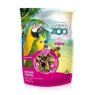 Ração Megazoo Mix para Papagaios Tropical