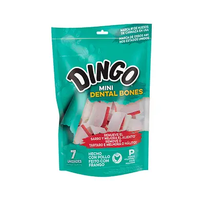 Osso Dingo para Cães Dental Bone Pacote - 85 g