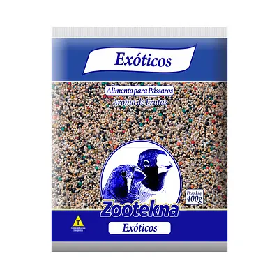 Ração Zootekna para Pássaros Exóticos Mistura de Sementes - 500g