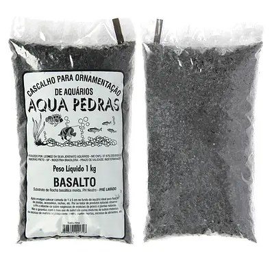Substrato Para Aquários Aqua Pedras Basalto 1kg