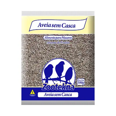 Ração Zootekna para Pássaros de Aveia Sem Casca