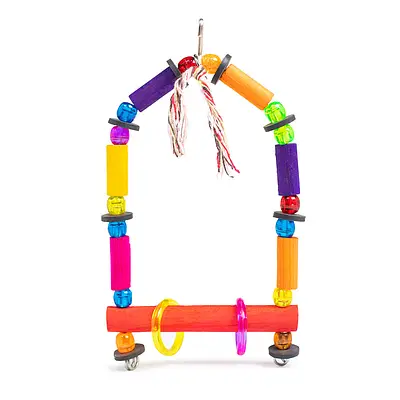 Brinquedo Passaritos Toy Para Pássaros Balanço Colorido