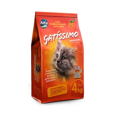 Areia Higiênica Gatíssimo para Gatos Perfumada