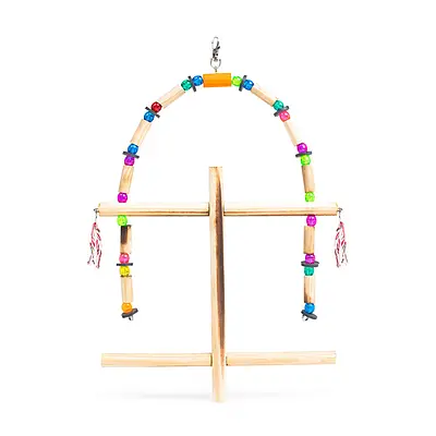Brinquedo Passaritos Toys Para Pássaros Trapézio Duplo Colorido