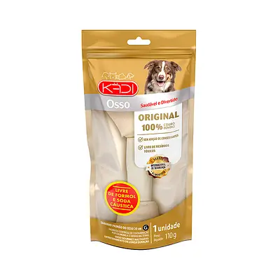 Osso Kadi para Cães Nó sabor Natural Grande