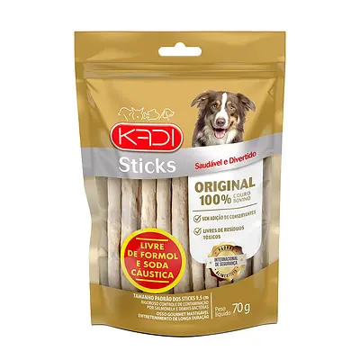 Osso Kadi para Cães Sticks Sabor Natural 70g