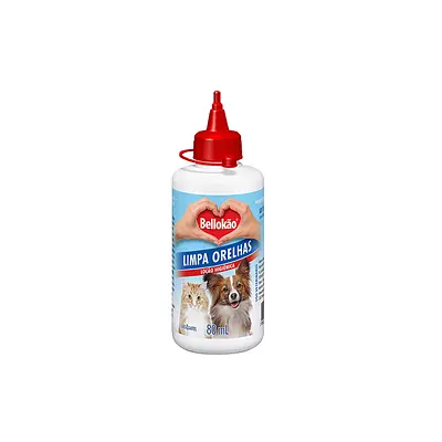 Loção Bellokão Limpa Orelhas para Cães e Gatos - 80ml