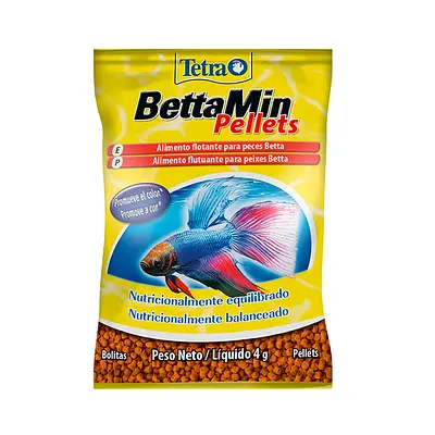 Alimento Tetra para Peixe BettaMin Pellets 4g Sachê