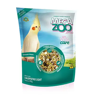 Ração Megazoo para Calopsitas Mix Light 350g