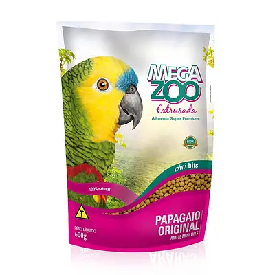 Ração Extrusada Megazoo Am16 para Papagaio Mini