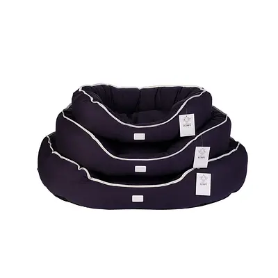 Cama Oval Urban Puppy para Cães Sarja Lisa Marinho