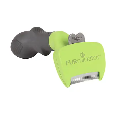 Rasqueadeira Furminator Verde para Cães de Pequeno Porte e Pelo Curto