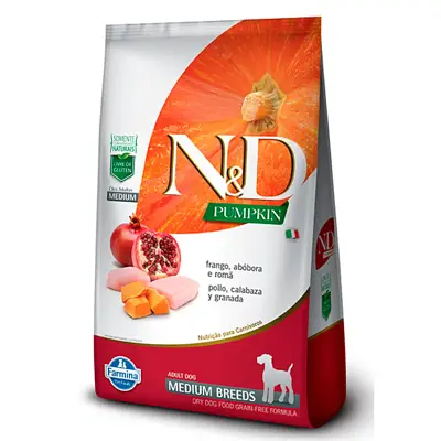 Ração N&D Pumpkin Cães Adultos Frango Raças Médias 2,5kg