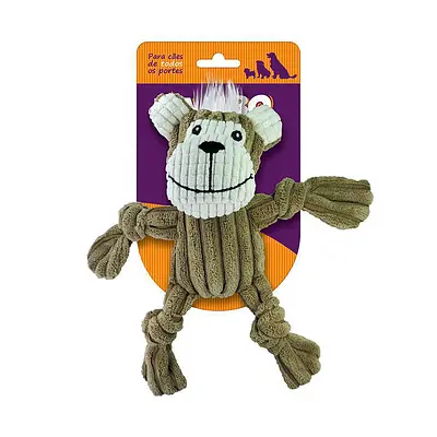 Brinquedo Jambo Mini Knot Monkey Marrom para Cães