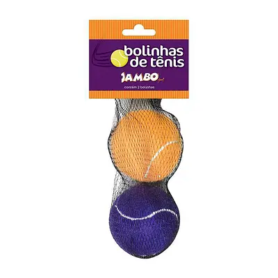 Brinquedo Jambo Bola de Tênis para Cães com 2 Unidades