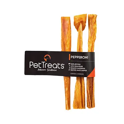 Osso PetTreats Pepperoni para Cães - 3 unidades