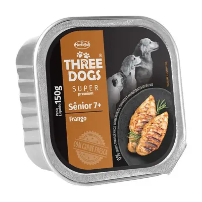 Ração Úmida Three Dogs Special Sênior Patê 150g