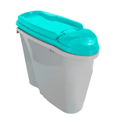 Porta Ração Plast Pet Home Dispenser Azul Turquesa