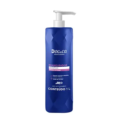 Shampoo Dog & Co Profissional Branqueador para Cães 1L
