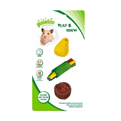 Brinquedo Pawise Woodloofah N3 para Roedores